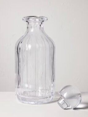 Hearth & Hand with Magnolian 25 oz Glass Clear Decanter with Lid - Clear